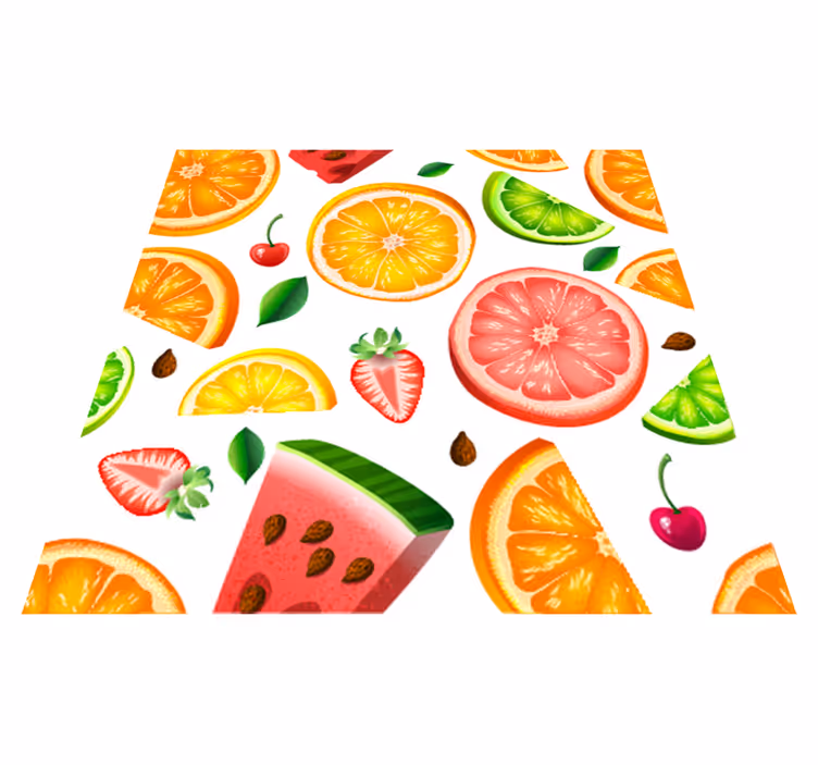 Vinyl teppich küche obstbordüre für die küche - TenStickers