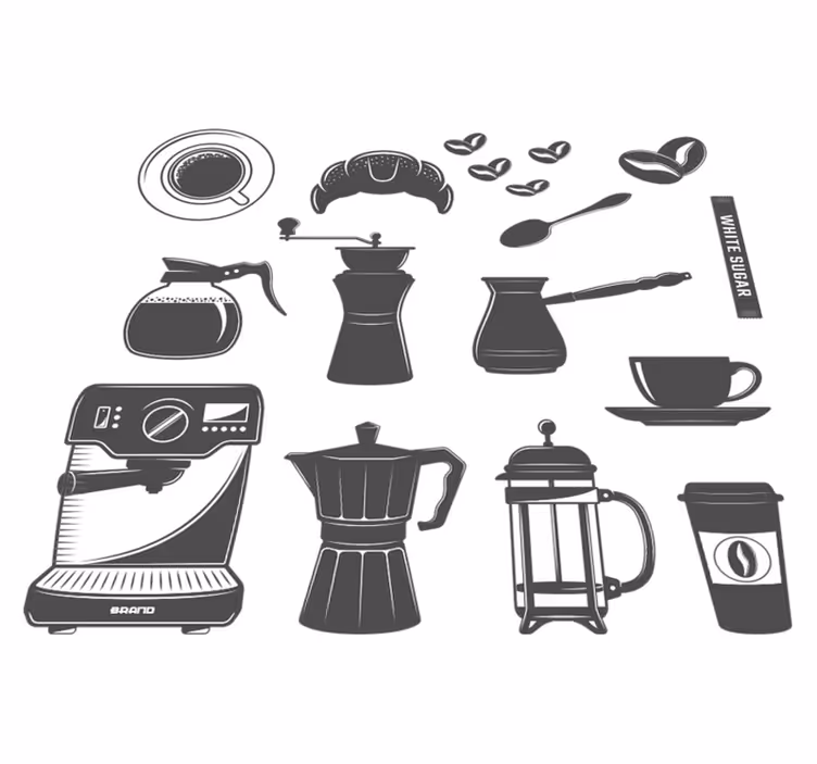 Vinyl teppich küche kaffeetisch menü - TenStickers
