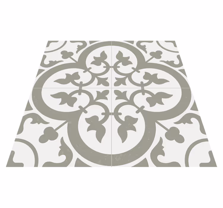 Vinyl teppich küche azulejo marokko in evergreen fog - TenStickers