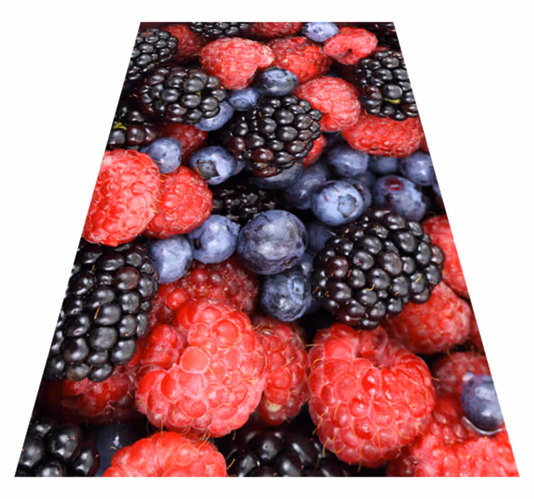 Vinyl teppich küche blaubeeren - TenStickers