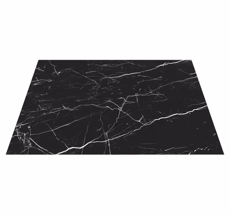 Vinyl teppich küche in schwarzem marmorlook - TenStickers