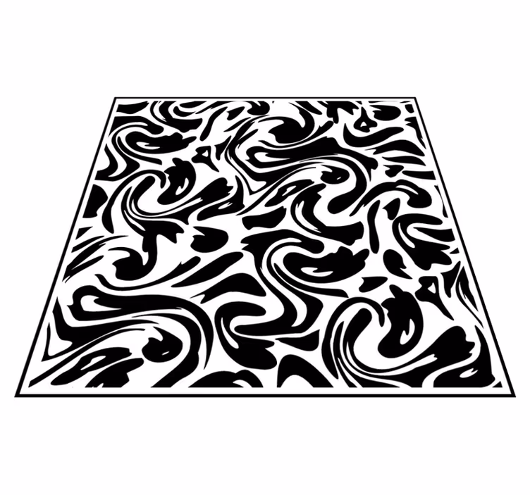 Vinyl teppich küche im modernen fluiddesign - TenStickers