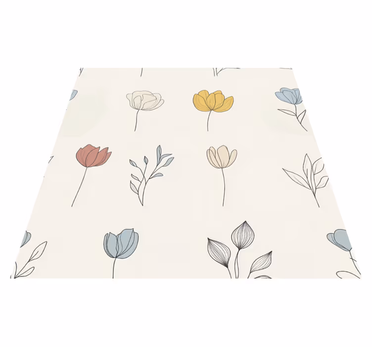Vinyl teppich küche blumenmuster set - TenStickers