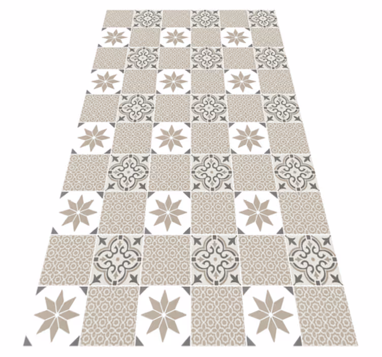 Vinyl teppich küche sandstein marokkanisches mosaik - TenStickers
