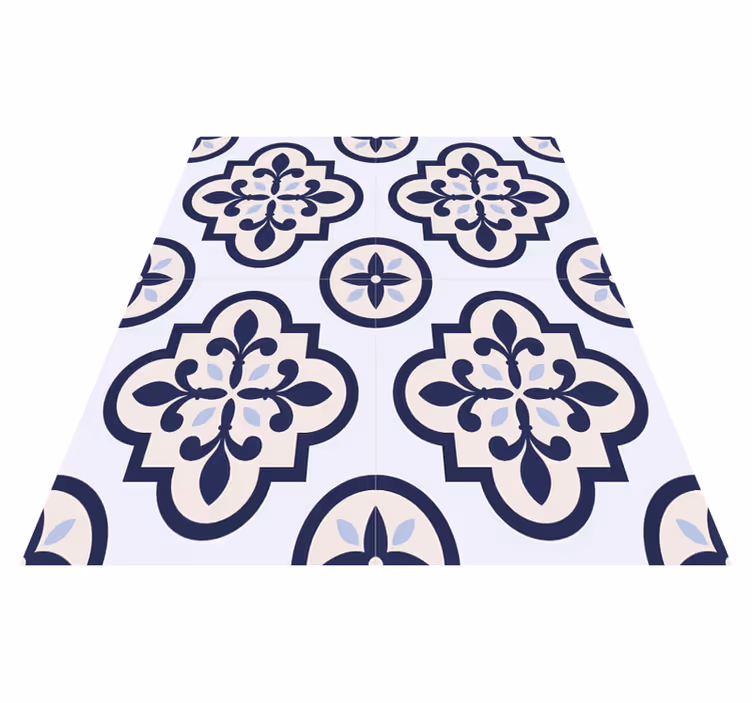 Vinyl teppich küche in blauem portugiesischen muster - TenStickers
