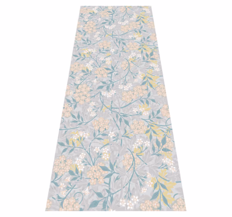 Vinyl teppich schlafzimmer elegantes blumenmuster 80er - TenStickers