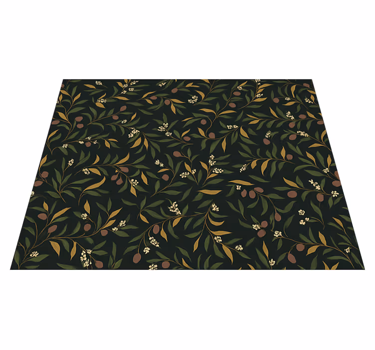 Vinyl teppich schlafzimmer mit einfachem blumenmuster - TenStickers