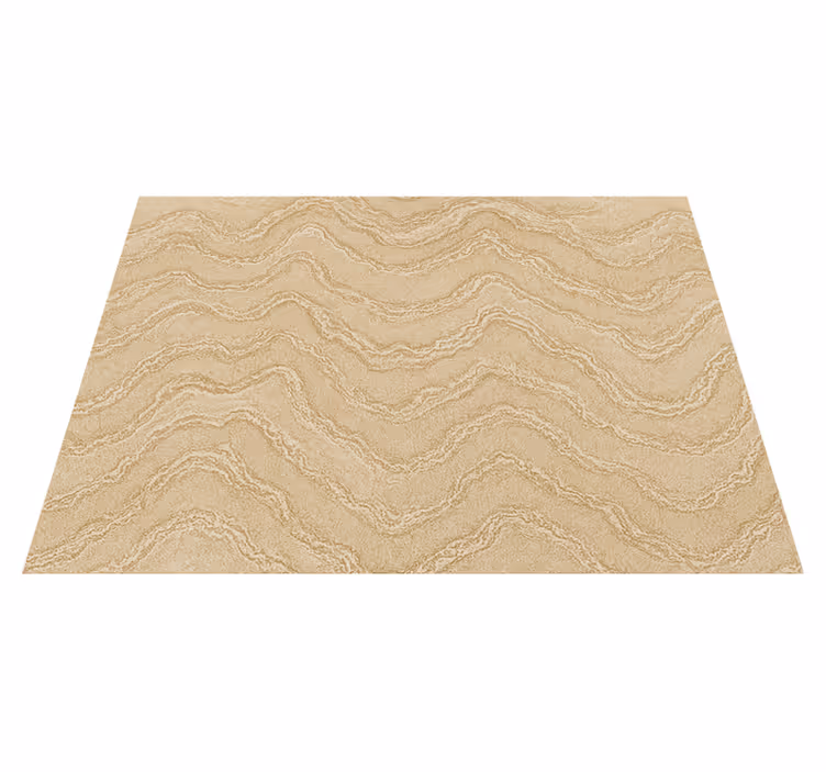 Vinyl teppich schlafzimmer beige und gold marmor-effekt - TenStickers