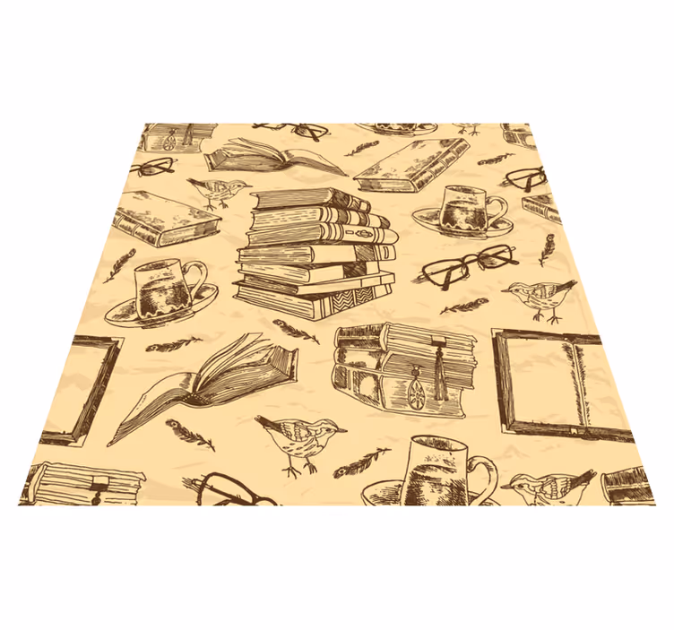 Vinyl teppich büro alte bibliothek - TenStickers