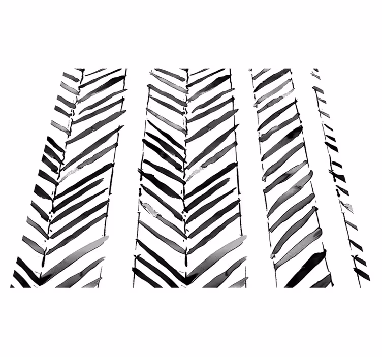 Vinyl teppich büro in schwarz-weißem geometrischen design - TenStickers