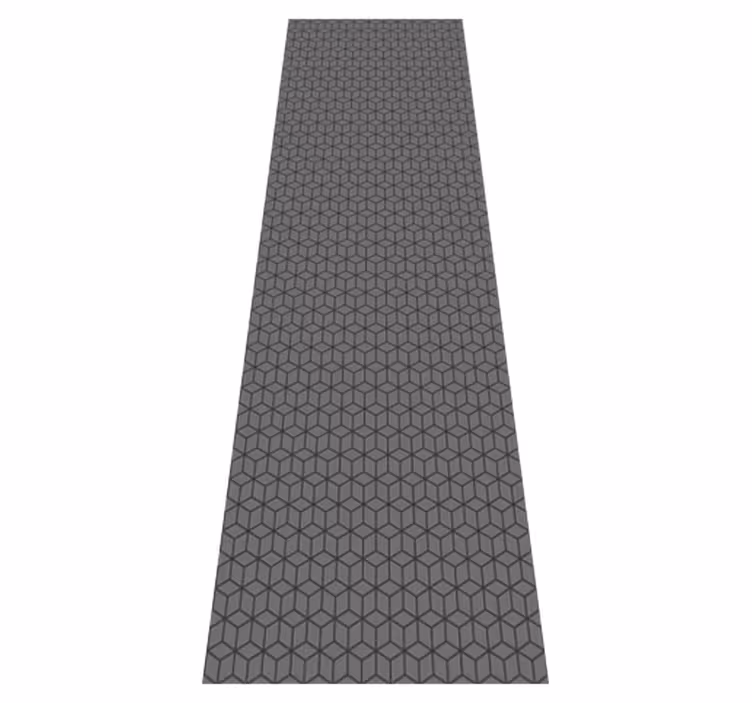 Vinyl teppich büro 3d graue würfel - TenStickers