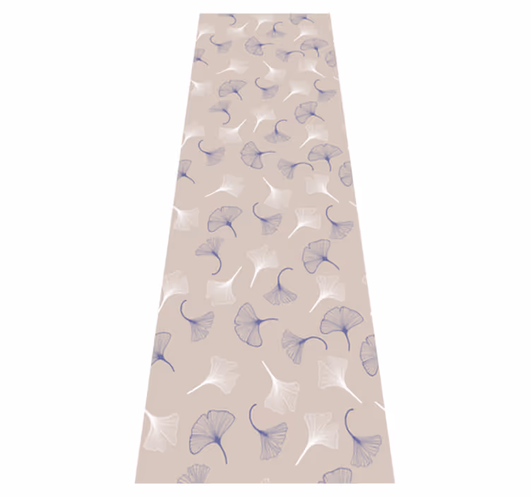 Vinyl teppich büro ginkgo blätter creme - TenStickers