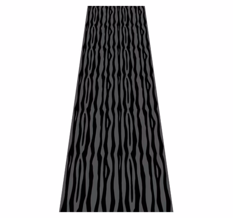 Vinyl teppich schlafzimmer graue und schwarze wellenstreifen - TenStickers