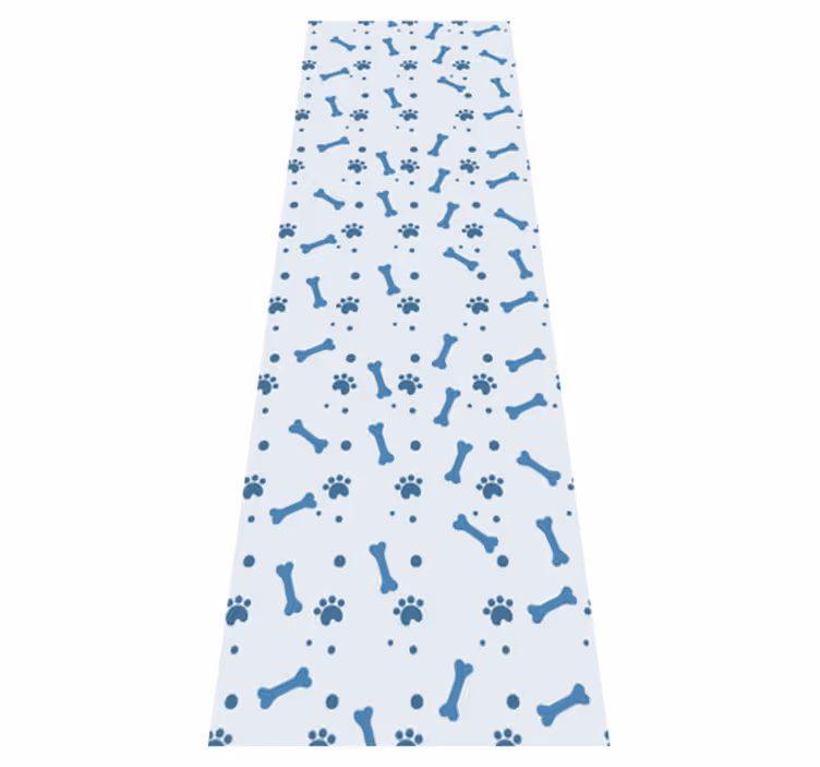 Vinyl teppich schlafzimmer mit blauem hundeknochenmuster - TenStickers