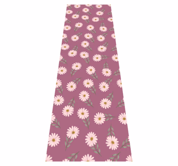 Vinyl teppich schlafzimmer mit kleinen rosa gänseblümchen - TenStickers