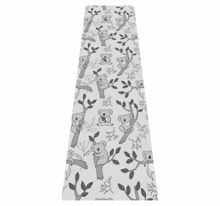 Vinyl teppich schlafzimmer graues koala-muster - TenStickers