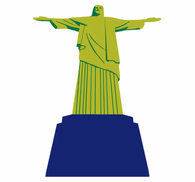 Vinyl teppich schlafzimmer cristo redentor design - TenStickers