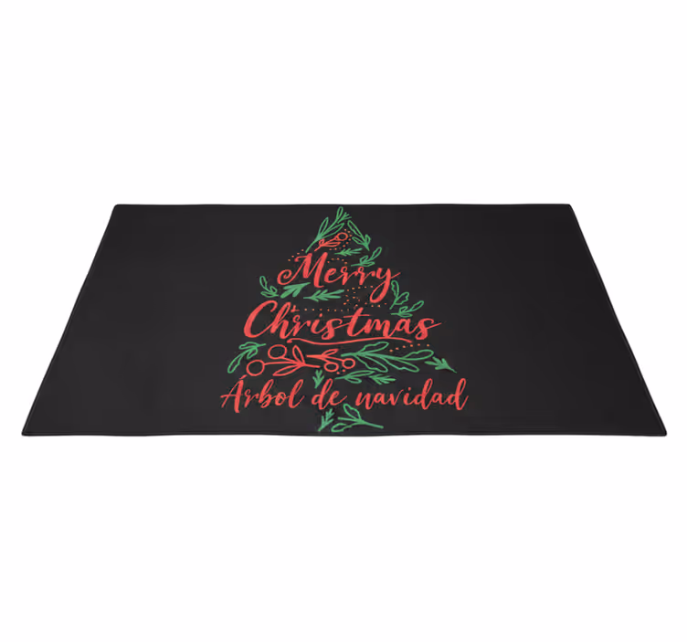 Vinyl teppich schlafzimmer weihnachtsbaum frohe weihnachten - TenStickers