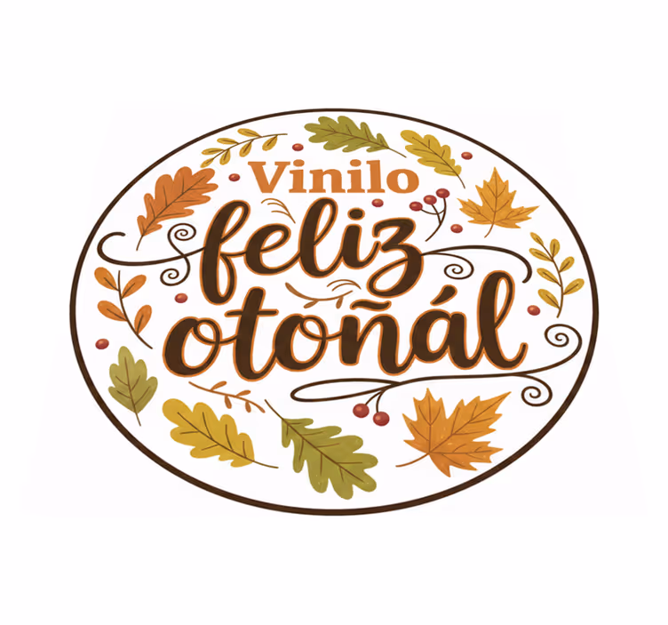Vinyl teppich schlafzimmer fröhlicher herbst vinyl - TenStickers