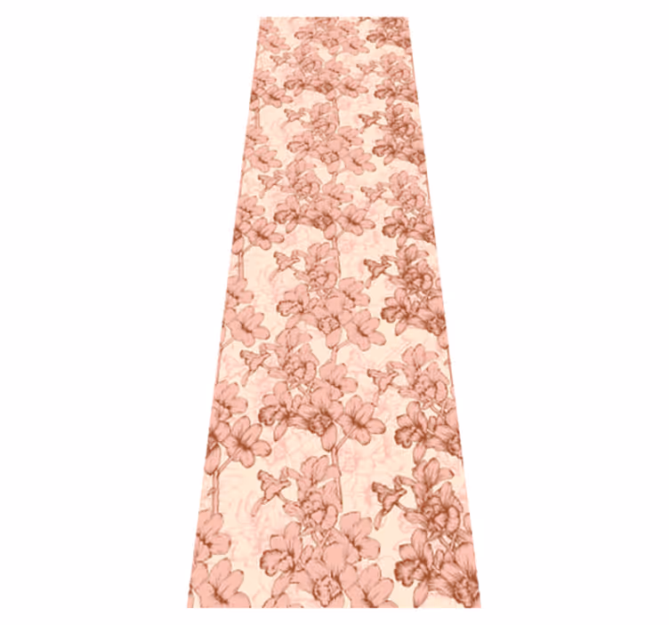Vinyl teppich nordisch mit vintage 3d blumen - TenStickers