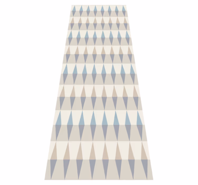 Vinyl teppich nordisch geometrisches himmelblau - TenStickers