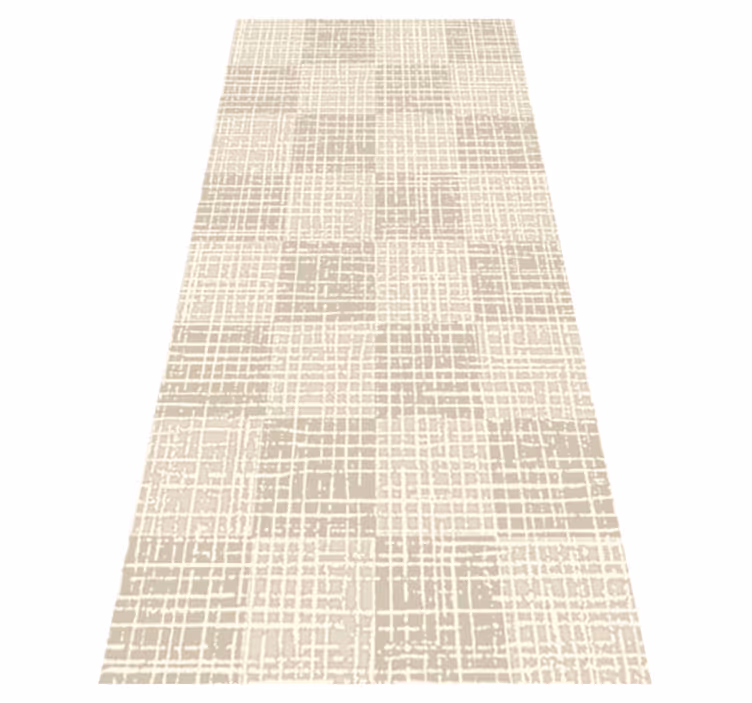 Vinyl teppich nordisch beige quadratisches muster - TenStickers