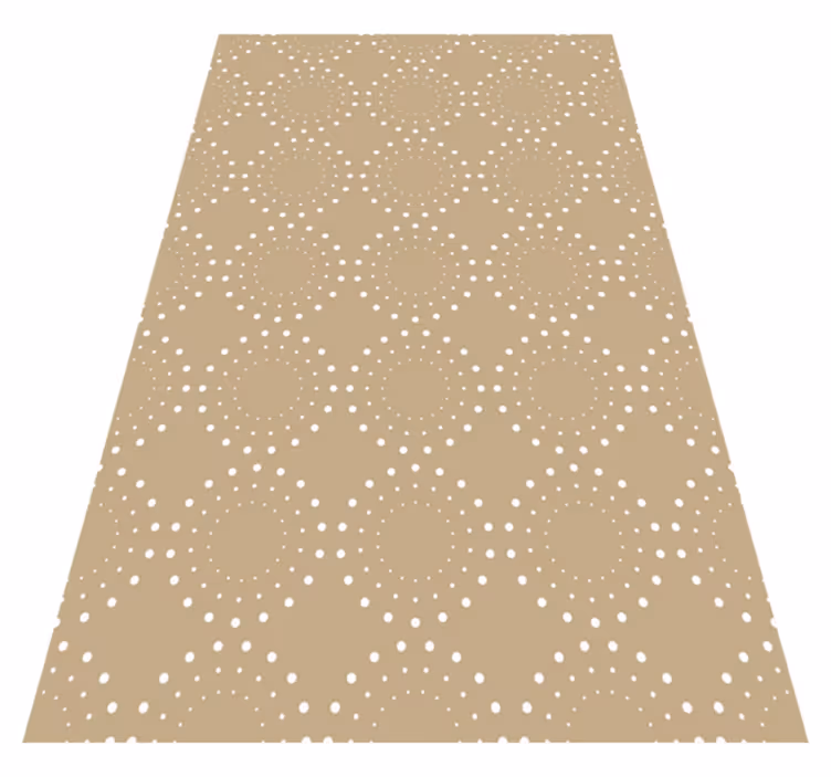 Vinyl teppich nordisch hellbeige mit weißen kreisen - TenStickers