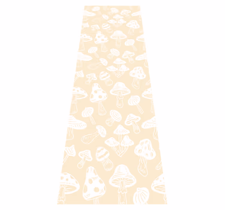 Vinyl teppich natur mit beigen pilzdesigns - TenStickers