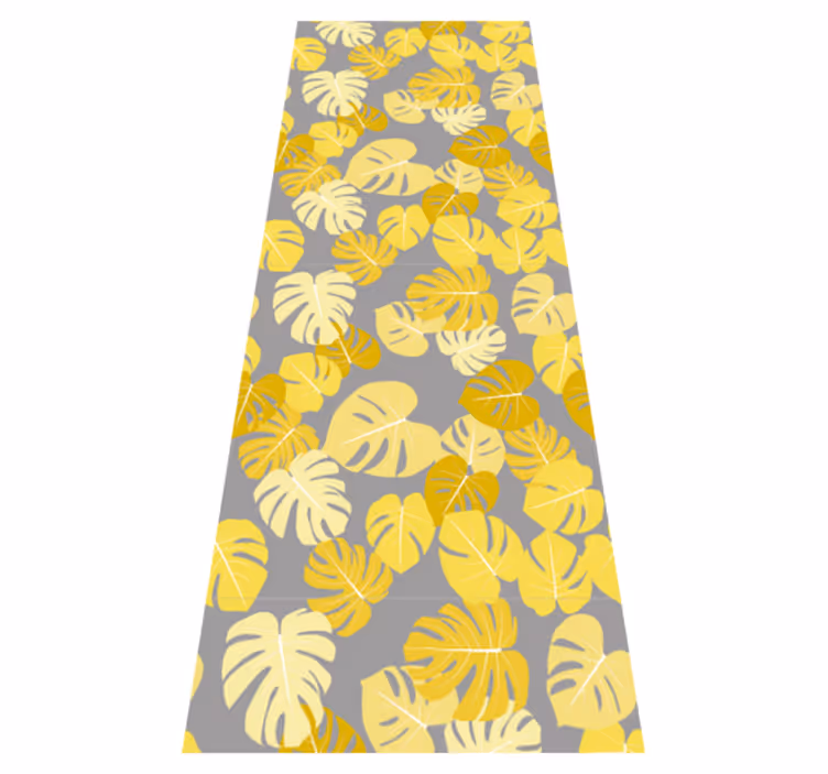 Vinyl teppich natur im pantone monstera blatt design - TenStickers
