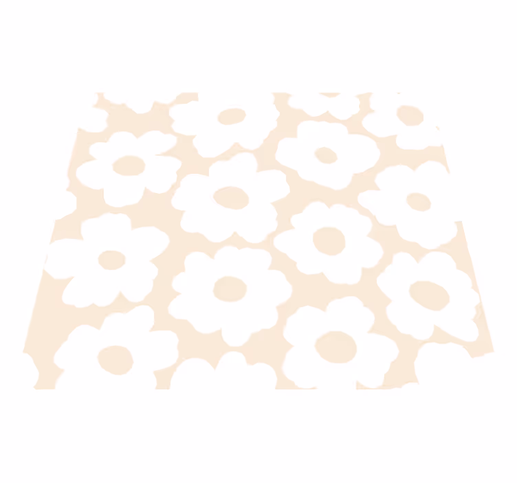 Vinyl teppich natur weiße mohnblume - TenStickers