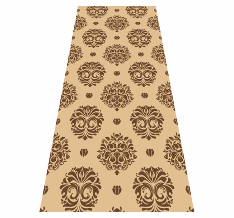 Vinyl teppich vintage beige damask stil - TenStickers