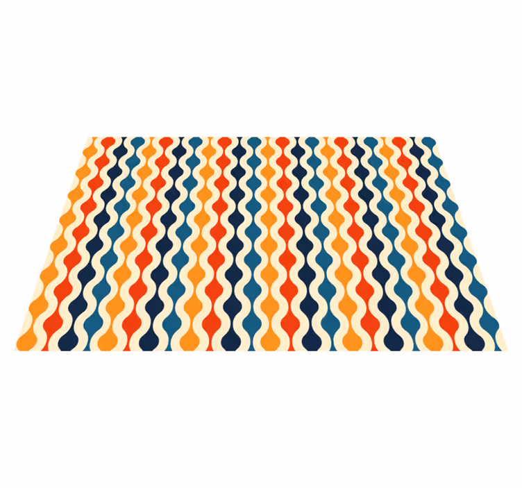 Vinyl teppich vintage 70er jahre welle - TenStickers