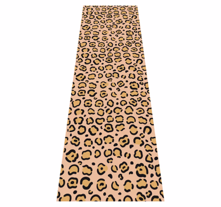 Vinyl teppich tiere leopard in pastellfarben - TenStickers