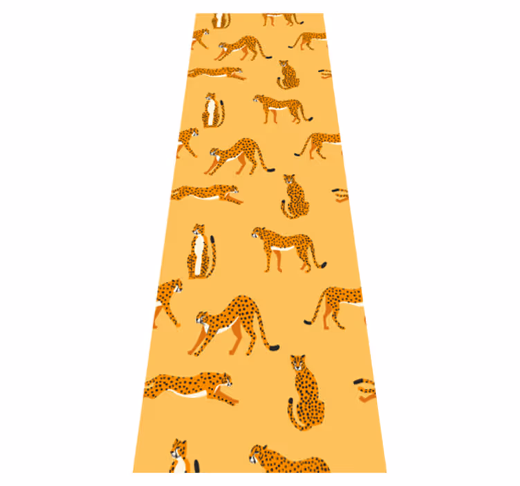 Vinyl teppich tiere mit gelben leopardenmuster - TenStickers