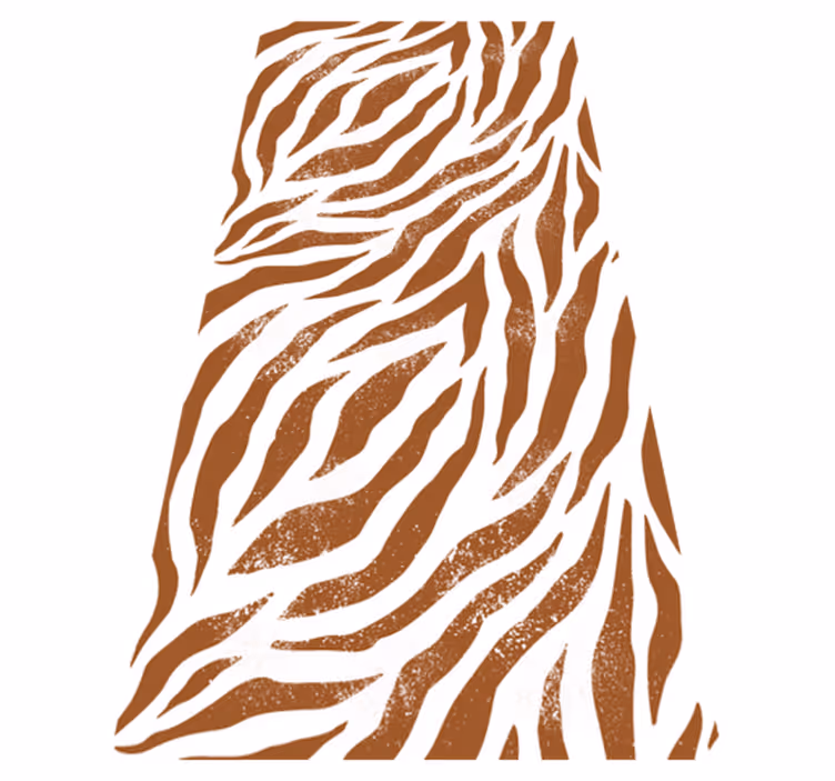 Vinyl teppich tiere braunes zebra muster - TenStickers