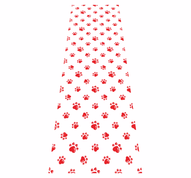 Vinyl teppich tiere mit katzenpfoten und herzdesign - TenStickers