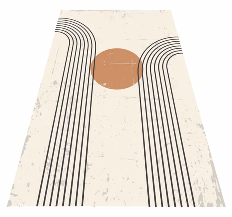 Vinyl teppich modern mit abstraktem halbbogen - TenStickers