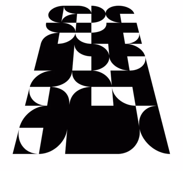 Vinyl teppich modern mit geometrischem kunstmuster - TenStickers