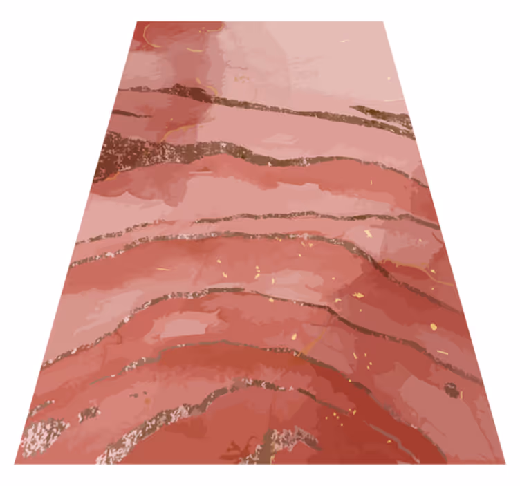 Vinyl teppich modern in schimmerndem rosa aquarell - TenStickers