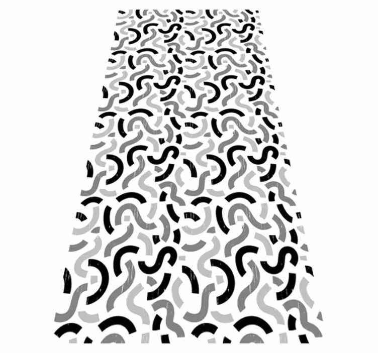 Vinyl teppich textur mit schwarz-weiß-muster - TenStickers