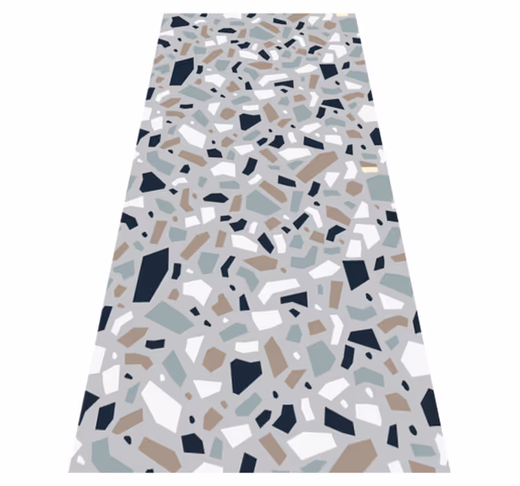 Vinyl teppich textur in neutralen terrazzo-farben - TenStickers