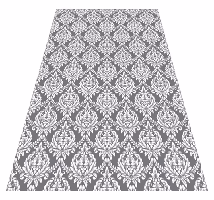Vinyl teppich textur graues damaskmuster - TenStickers