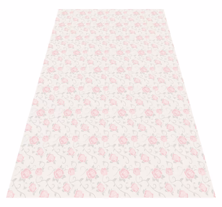 Vinyl teppich vintage mit kleinen blumen im retro-stil - TenStickers