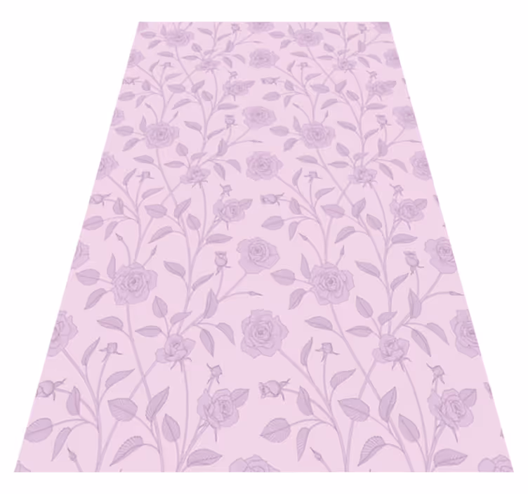 Vinyl teppich vintage lila Ölgemälde alte rosen - TenStickers