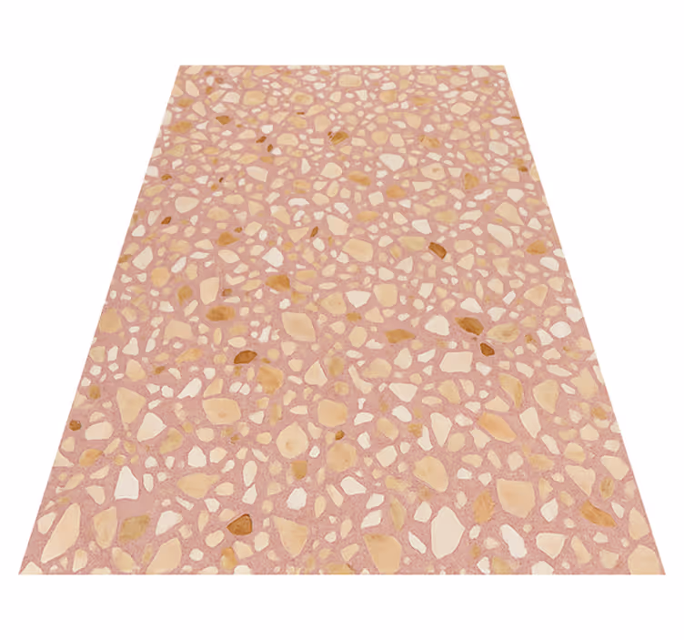 Vinyl teppich textur rose erden terrazzo - TenStickers