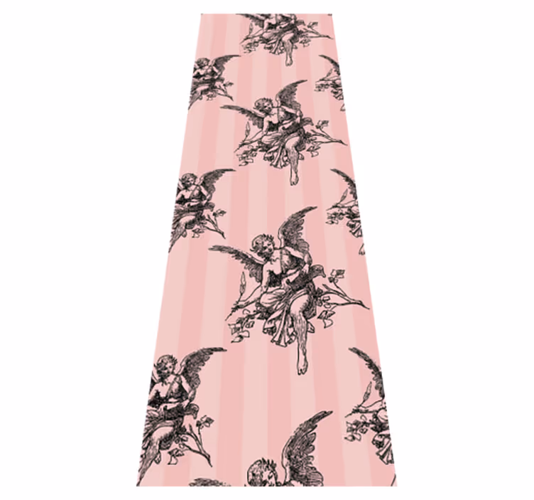 Vinyl teppich vintage mit toile de jouy muster - TenStickers