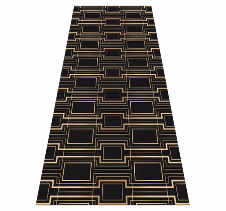 Vinyl teppich vintage mit goldenen bilderrahmen muster - TenStickers