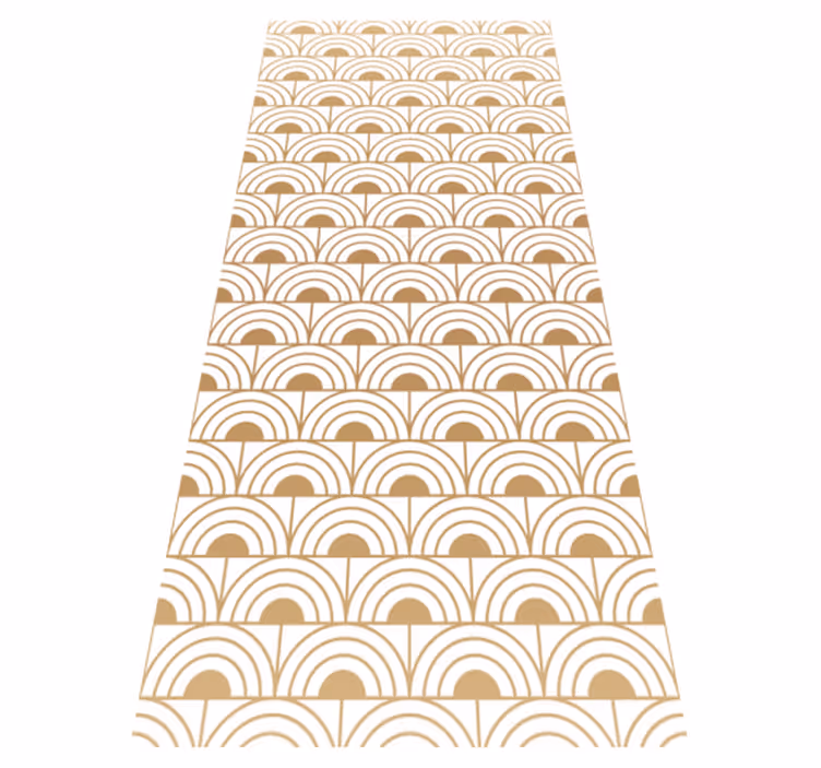 Vinyl teppich vintage mit goldenem farbverlauf muster - TenStickers