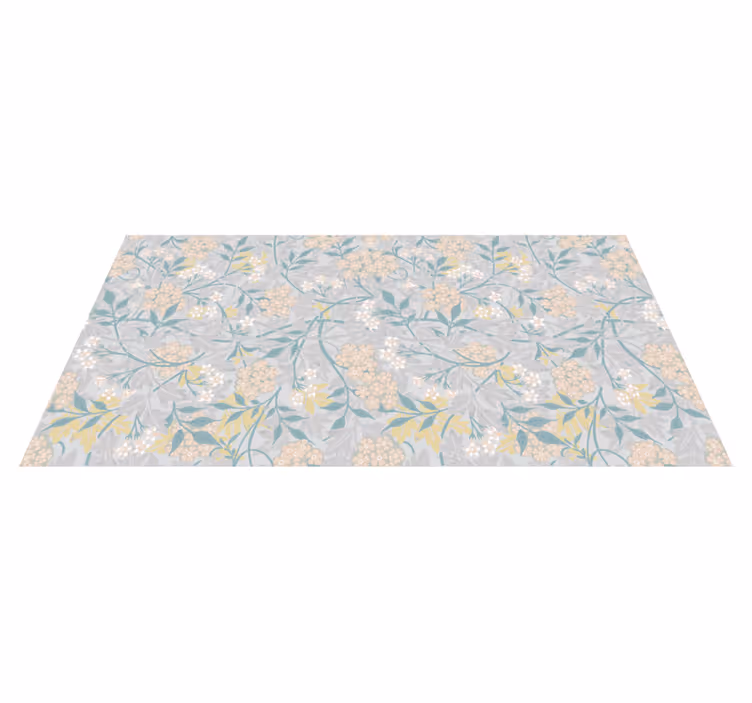 Vinyl teppich vintage elegantes blumenmuster der 80er - TenStickers