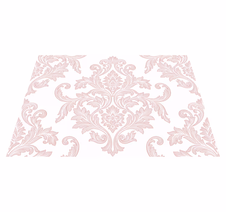 Vinyl teppich vintage blush damast paisley - TenStickers